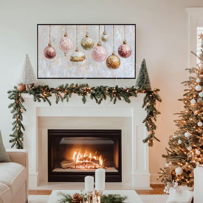 Ornament Frame Tv Art, Digital Download Art for Frame Tv, Winter Tv Art, Christmas Tv Art, Painting Frame Tv Art
