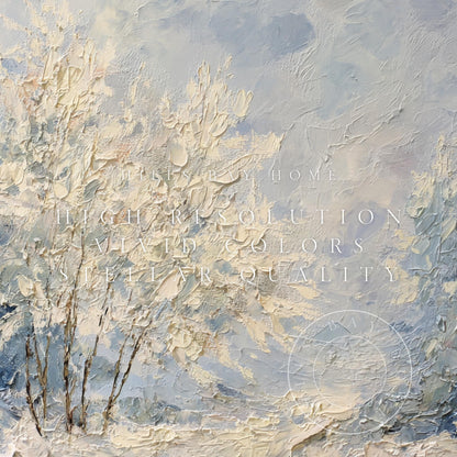 Winter Landscape Frame Tv Art, Digital Download Art for Frame Tv, Snow Tv Art, Painting Frame Tv Art