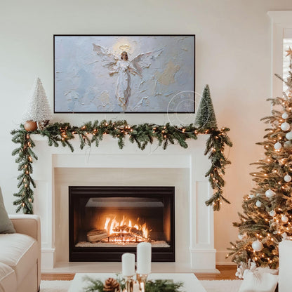 Angel Frame Tv Art, Digital Download Art for Frame Tv, Christian Tv Art, Christmas Tv Art, Painting Frame Tv Art