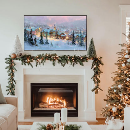 Ski Village Frame Tv Art
