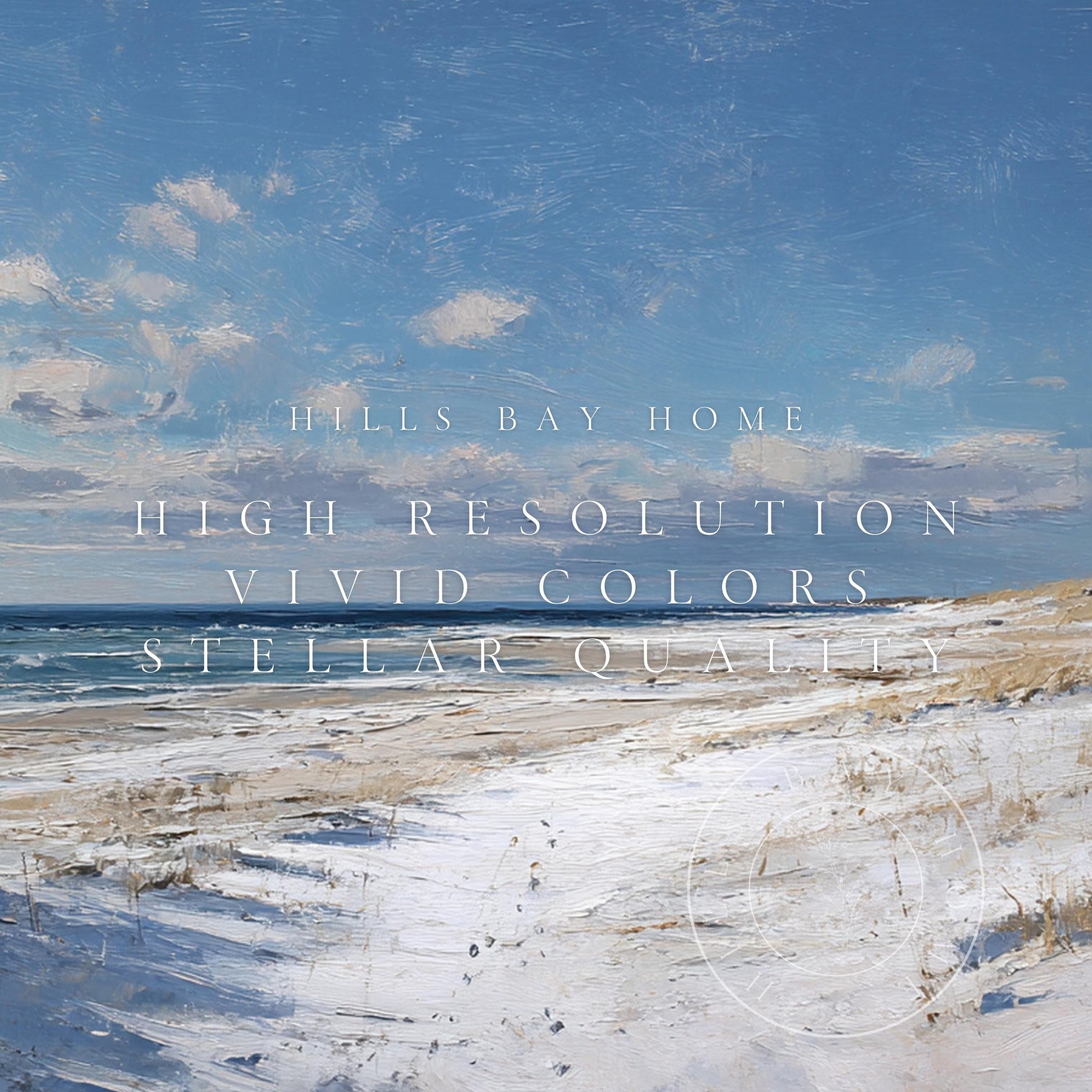 Snowy Beach Frame Tv Art, Digital Download Art for Frame Tv, Winter Tv Art, Painting Frame Tv Art