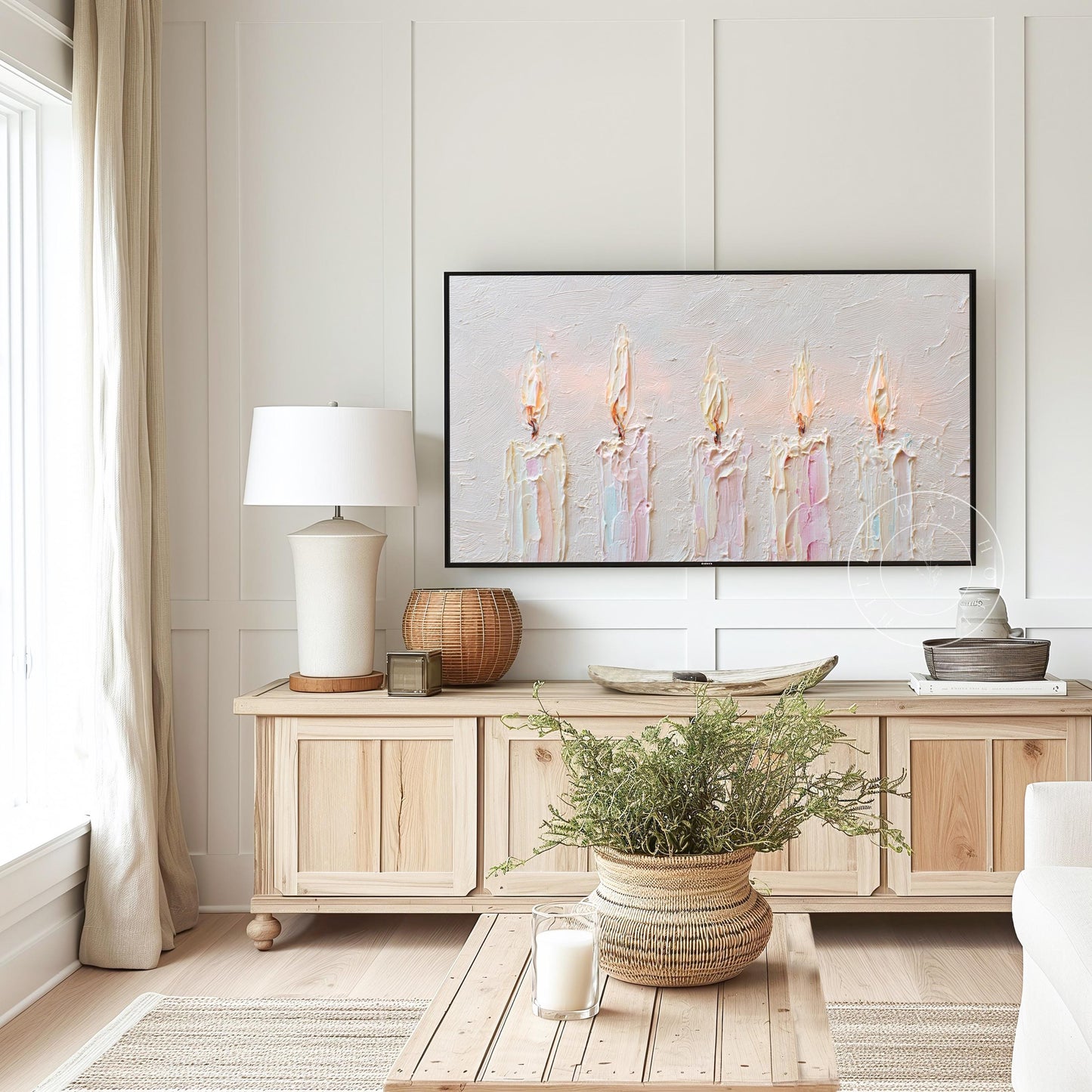 Birthday Candles Tv Art, Digital Download Art for Frame Tv, Celebration Tv Art, Birthday Tv Art, Oil Painting Frame Tv Art