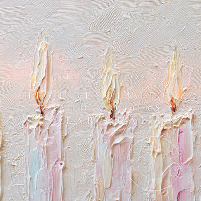 Birthday Candles Tv Art, Digital Download Art for Frame Tv, Celebration Tv Art, Birthday Tv Art, Oil Painting Frame Tv Art