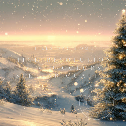 Christmas Landscape Frame Tv Art, Digital Download Art for Frame Tv, Winter Tv Art, Christmas Tree Tv Art, Painting Frame Tv Art