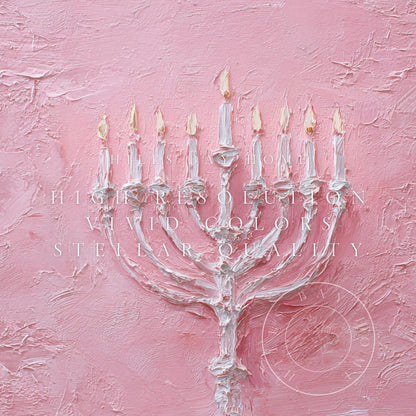 Hanukkah Frame Tv Art, Digital Download Art for Frame Tv, Holiday Tv Art, Menorah Tv Art, Painting Frame Tv Art