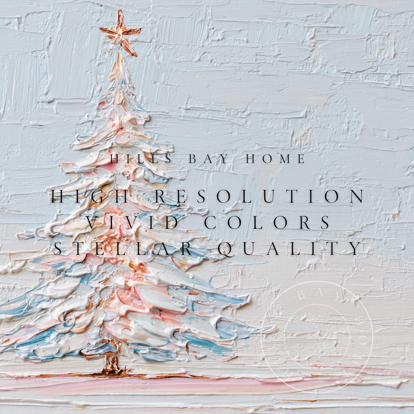 Neutral Christmas Tree Frame Tv Art, Digital Download Art for Frame Tv, Winter Tv Art, Christmas Tv Art, Painting Frame Tv Art