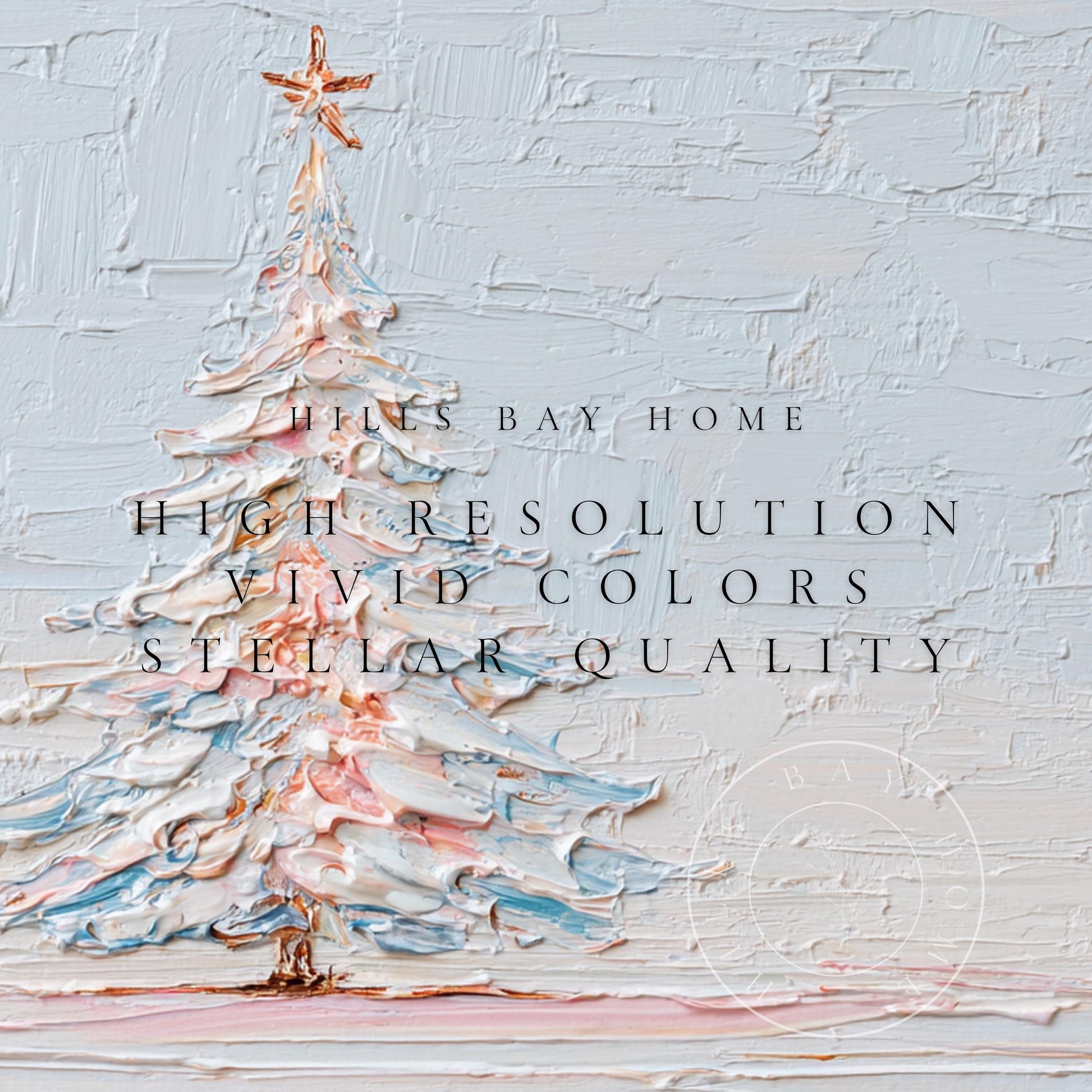 Neutral Christmas Tree Frame Tv Art, Digital Download Art for Frame Tv, Winter Tv Art, Christmas Tv Art, Painting Frame Tv Art