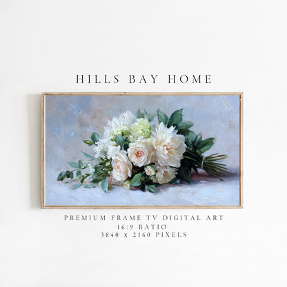 Bouquet Tv Art, Digital Download Art for Frame Tv, Wedding Tv Art, Bridal Shower Tv Art, Bridal Bouquet Frame Tv Art