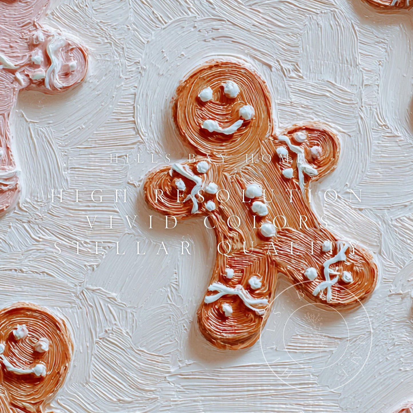 Gingerbread Christmas Cookies Frame Tv Art, Digital Download Art for Frame Tv, Christmas Tv Art, Painting Frame Tv Art