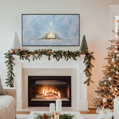 Nativity Frame Tv Art, Digital Download Art for Frame Tv, Christian Tv Art, Christmas Tv Art, Religious Art, Painting Frame Tv Art