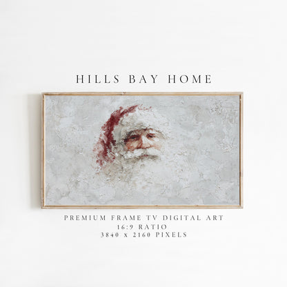 Santa Frame Tv Art, Digital Download Art for Frame Tv, Winter Tv Art, Christmas Tv Art, Painting Frame Tv Art