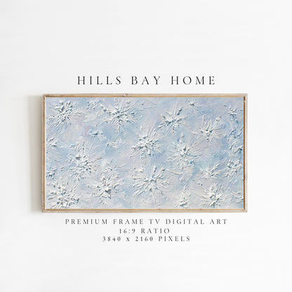 Snowflake Frame Tv Art, Digital Download Art for Frame Tv, Winter Tv Art, Christmas Tv Art, Painting Frame Tv Art