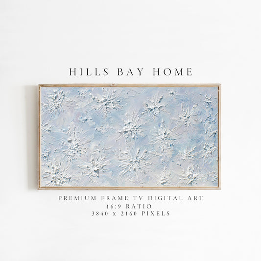 Snowflake Frame Tv Art, Digital Download Art for Frame Tv, Winter Tv Art, Christmas Tv Art, Painting Frame Tv Art