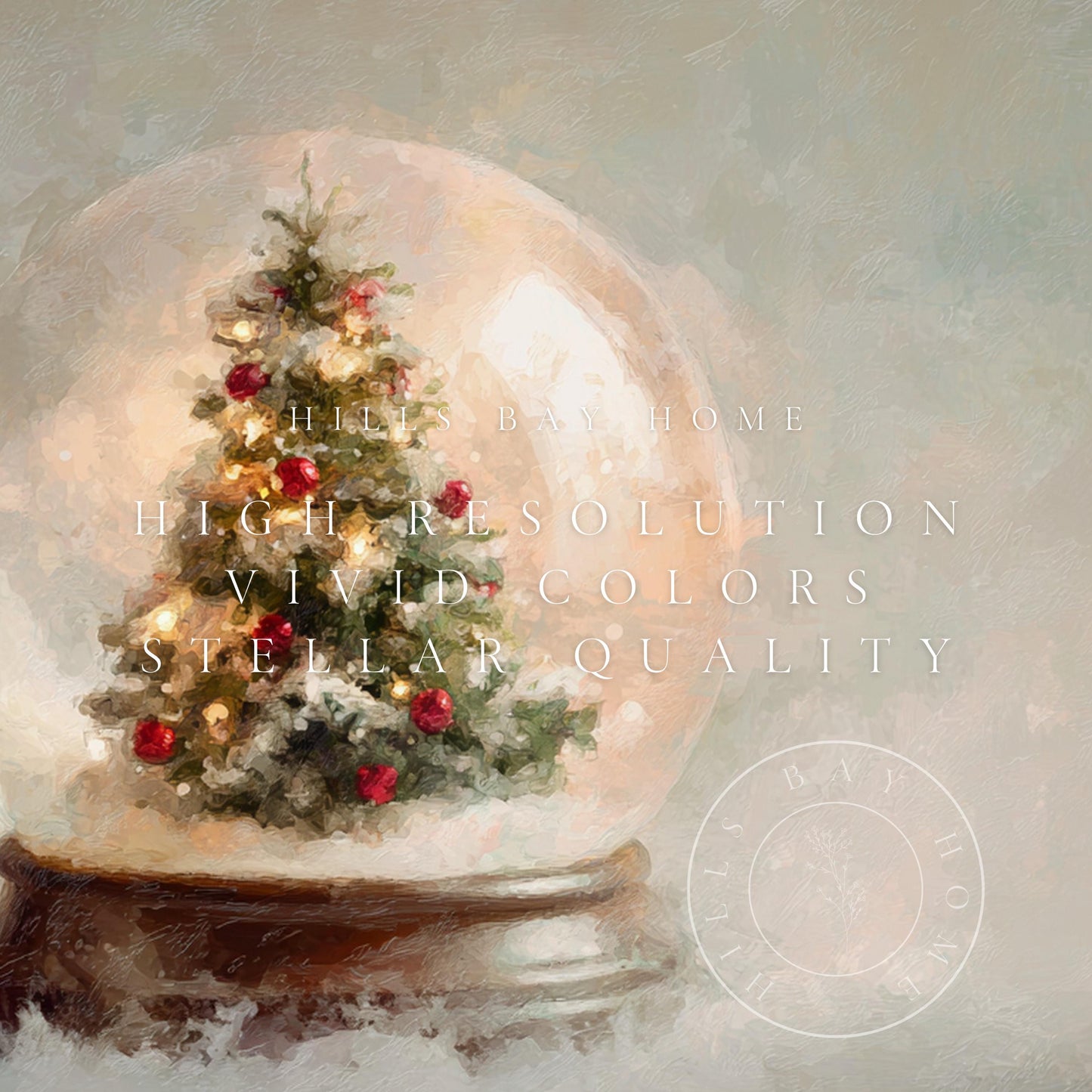 Snow Globe Frame Tv Art, Digital Download Art for Frame Tv, Winter Tv Art, Christmas Tv Art, Painting Frame Tv Art