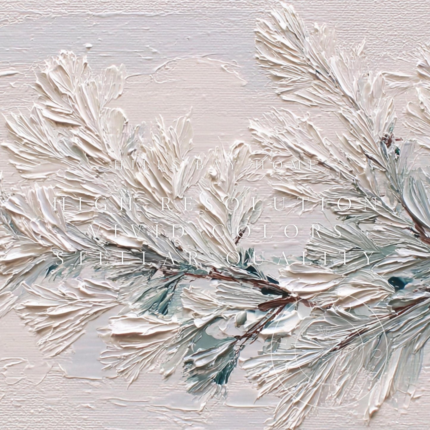Pine with Snow Frame Tv Art, Digital Download Art for Frame Tv, Winter Tv Art, Christmas Tv Art, Painting Frame Tv Art