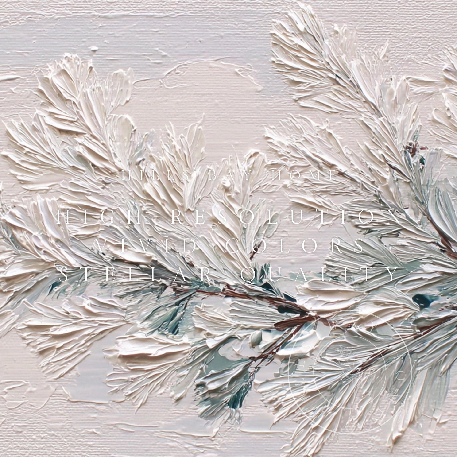 Pine with Snow Frame Tv Art, Digital Download Art for Frame Tv, Winter Tv Art, Christmas Tv Art, Painting Frame Tv Art