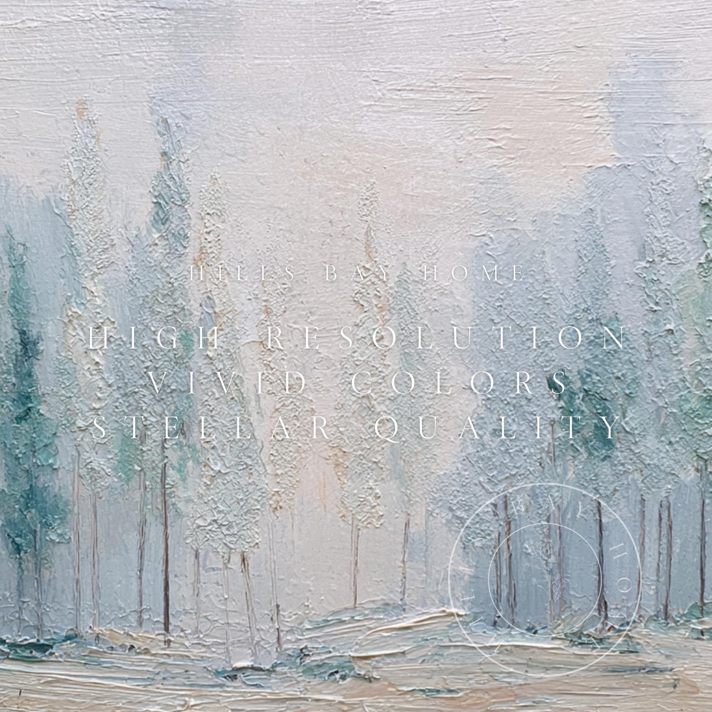 Winter Woods Frame Tv Art, Digital Download Art for Frame Tv, Snowy Branch Tv Art, Christmas Tv Art, Painting Frame Tv Art