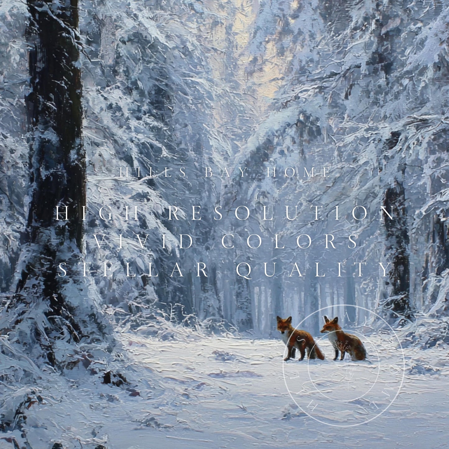 Winter Wolves Frame Tv Art, Digital Download Art for Frame Tv, Snow Tv Art, Winter Tv Art, Painting Frame Tv Art