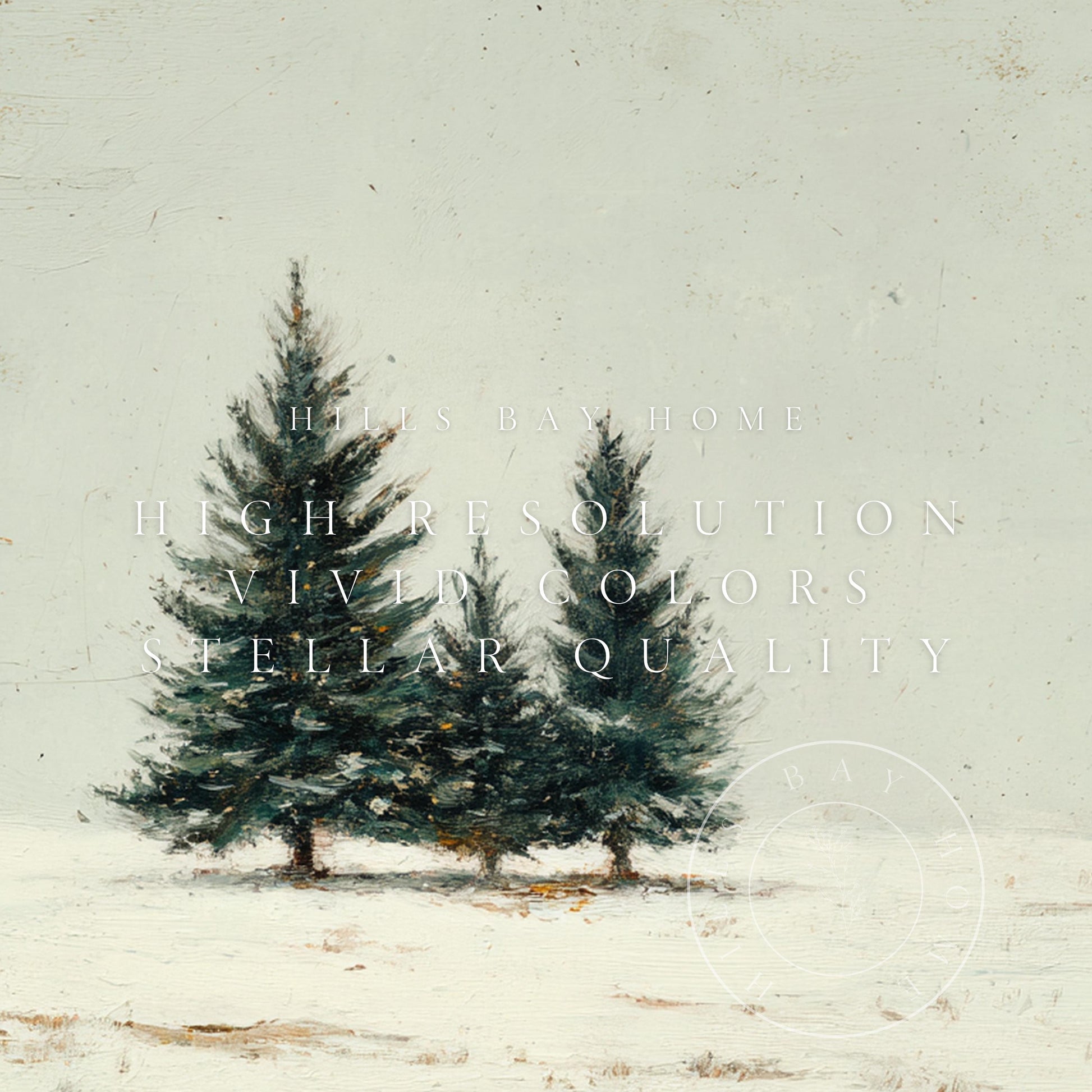 Winter Evergreens Frame Tv Art, Digital Download Art for Frame Tv, Winter Tv Art, Christmas Tv Art, Painting Frame Tv Art