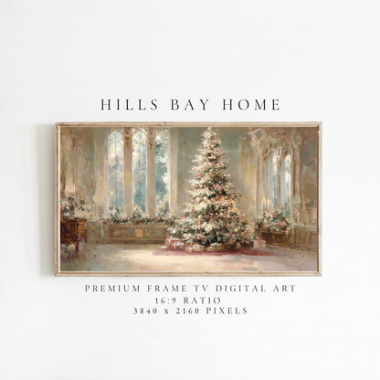 Classic Elegant Christmas Frame Tv Art, Digital Download Art for Frame Tv, Winter Tv Art, Elegant Christmas Tv Art, Painting Frame Tv Art