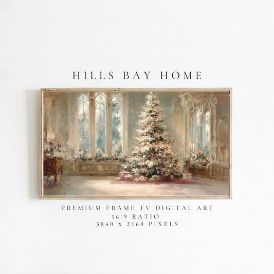 Classic Elegant Christmas Frame Tv Art, Digital Download Art for Frame Tv, Winter Tv Art, Elegant Christmas Tv Art, Painting Frame Tv Art