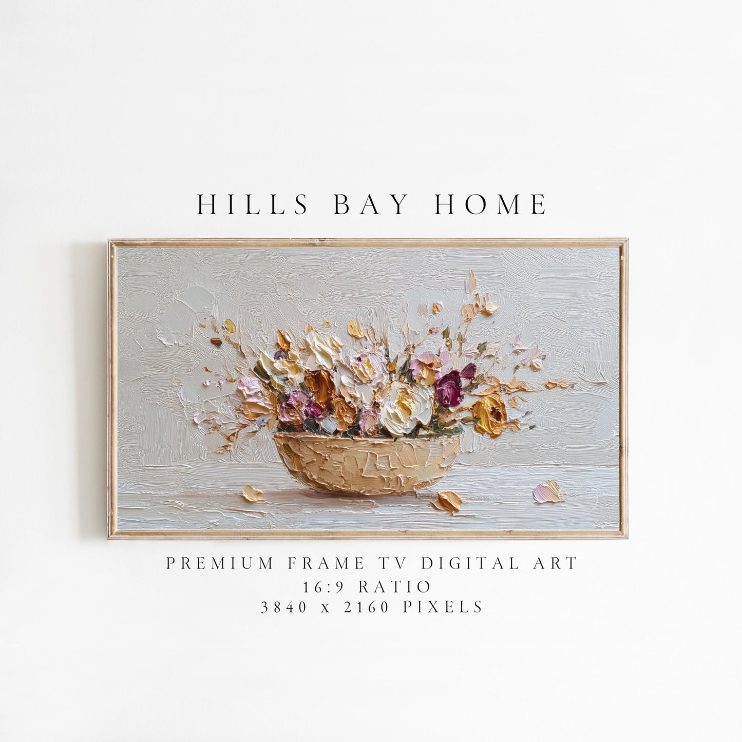 Fall Floral Frame Tv Art, Digital Download Art for Frame Tv, Fall Tv Art, Thanksgiving Tv Art, Painting Frame Tv Art, Painting Tv Art