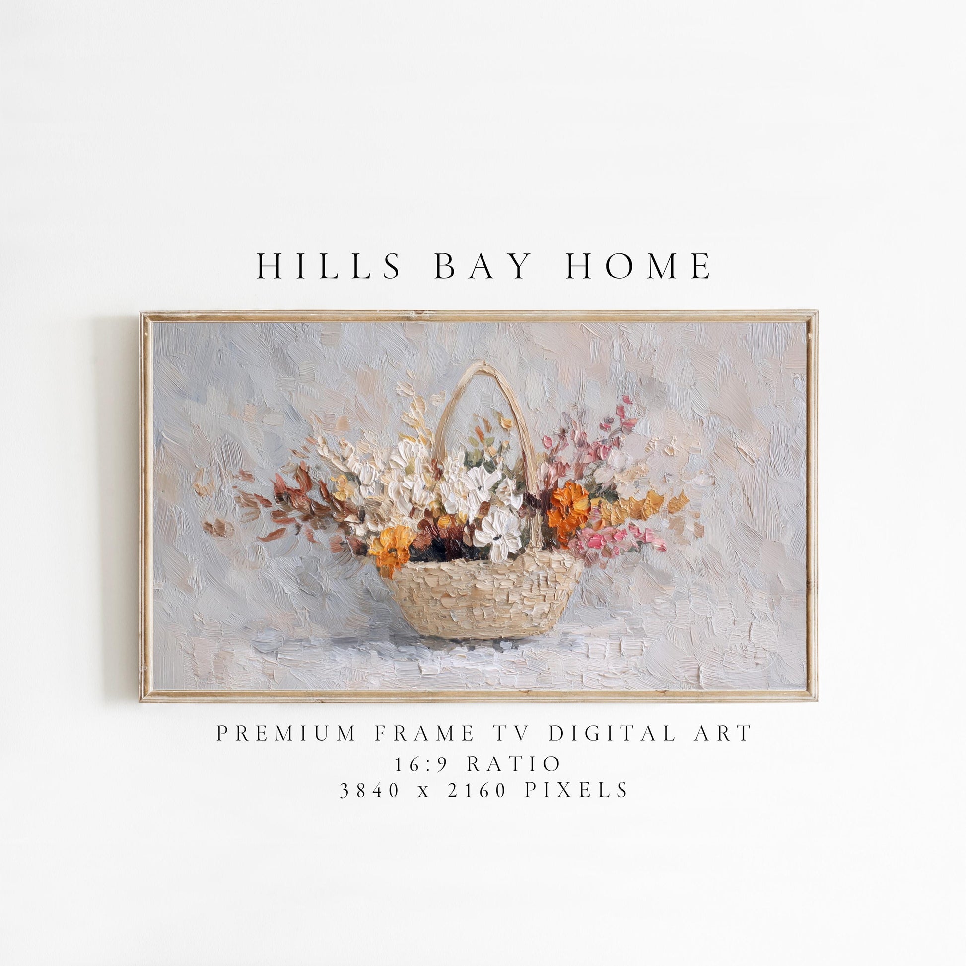 Fall Floral Frame Tv Art, Digital Download Art for Frame Tv, Fall Tv Art, Thanksgiving Tv Art, Painting Frame Tv Art, Painting Tv Art
