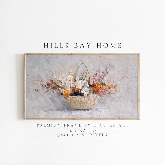 Fall Floral Frame Tv Art, Digital Download Art for Frame Tv, Fall Tv Art, Thanksgiving Tv Art, Painting Frame Tv Art, Painting Tv Art
