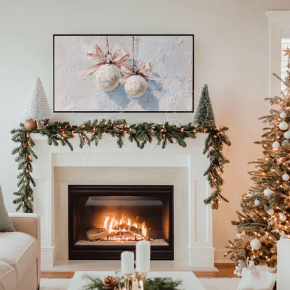 Ornament Frame Tv Art, Digital Download Art for Frame Tv, Winter Tv Art, Christmas Tv Art, Painting Frame Tv Art
