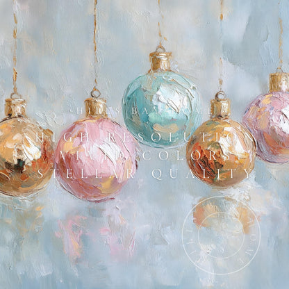 Ornament Frame Tv Art, Digital Download Art for Frame Tv, Winter Tv Art, Christmas Tv Art, Painting Frame Tv Art