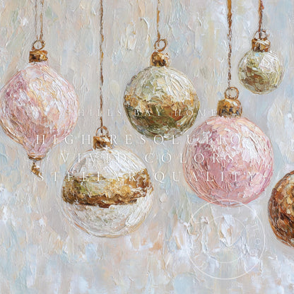 Ornament Frame Tv Art, Digital Download Art for Frame Tv, Winter Tv Art, Christmas Tv Art, Painting Frame Tv Art
