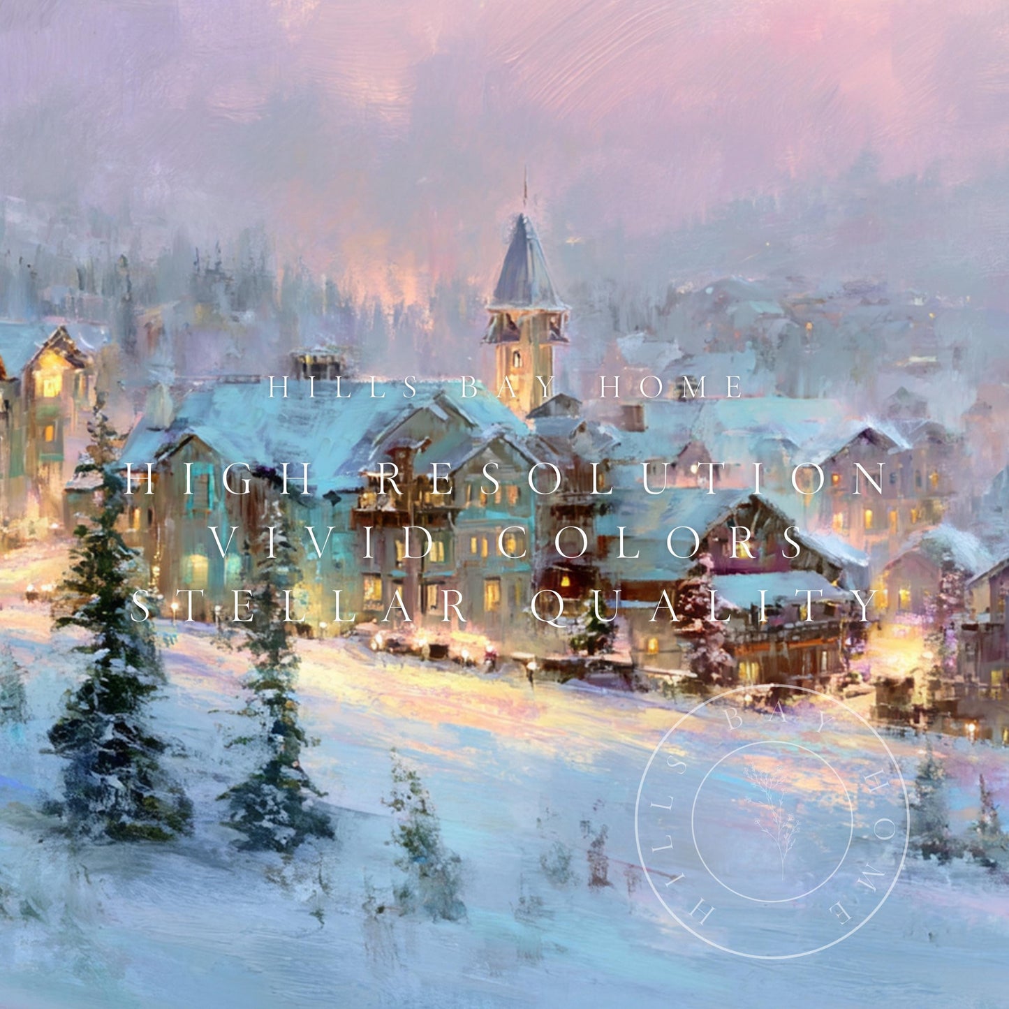 Ski Village Frame Tv Art