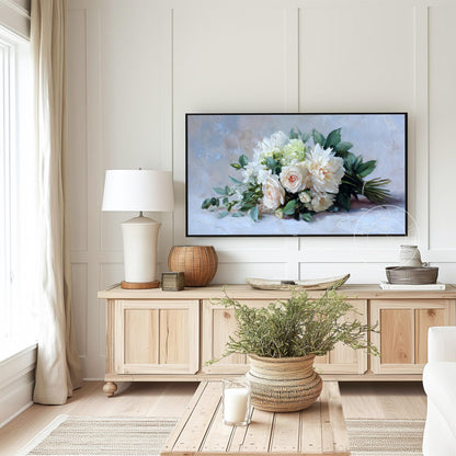 Bouquet Tv Art, Digital Download Art for Frame Tv, Wedding Tv Art, Bridal Shower Tv Art, Bridal Bouquet Frame Tv Art