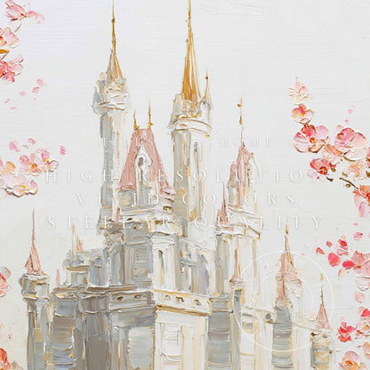 Castle Frame Tv Art, Digital Download Art for Frame Tv, Magical Tv Art, Princess Frame Tv Art, Fantasy Tv Art, Castle Painting
