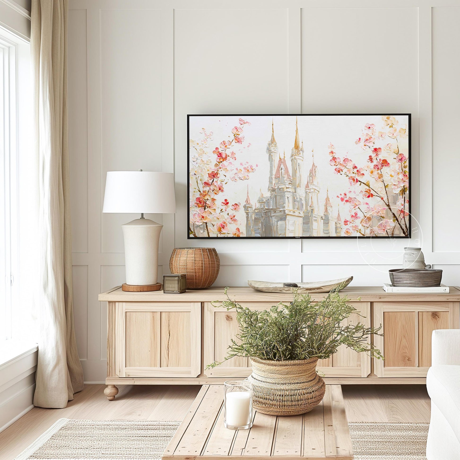 Castle Frame Tv Art, Digital Download Art for Frame Tv, Magical Tv Art, Princess Frame Tv Art, Fantasy Tv Art, Castle Painting