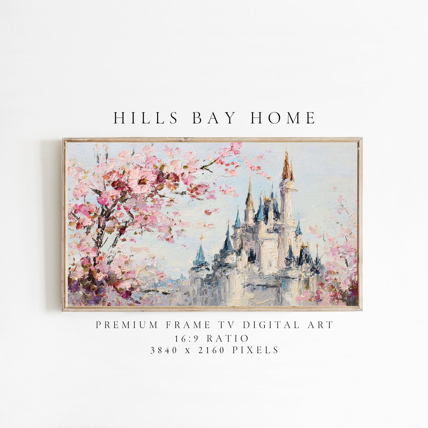 Castle Frame Tv Art, Digital Download Art for Frame Tv, Magical Tv Art, Princess Frame Tv Art, Fantasy Tv Art, Castle Painting