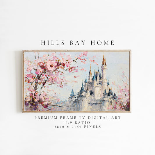 Castle Frame Tv Art, Digital Download Art for Frame Tv, Magical Tv Art, Princess Frame Tv Art, Fantasy Tv Art, Castle Painting