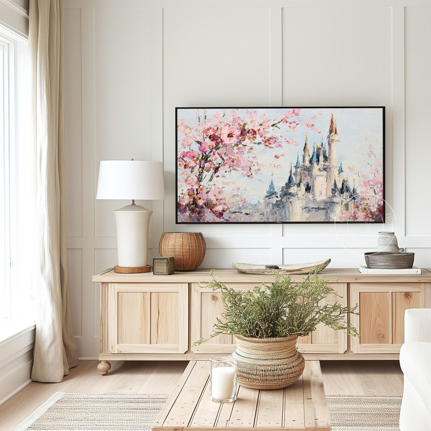 Castle Frame Tv Art, Digital Download Art for Frame Tv, Magical Tv Art, Princess Frame Tv Art, Fantasy Tv Art, Castle Painting