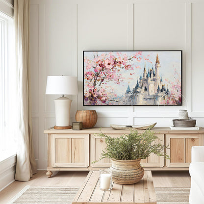 Castle Frame Tv Art, Digital Download Art for Frame Tv, Magical Tv Art, Princess Frame Tv Art, Fantasy Tv Art, Castle Painting