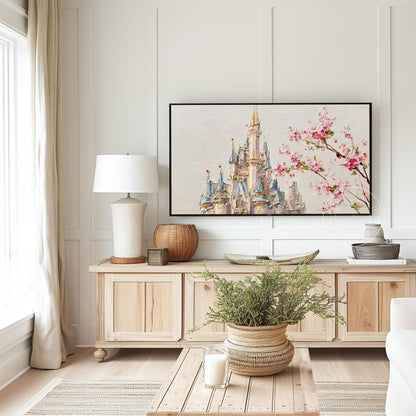 Castle Frame Tv Art, Digital Download Art for Frame Tv, Magical Tv Art, Princess Frame Tv Art, Fantasy Tv Art, Castle Painting