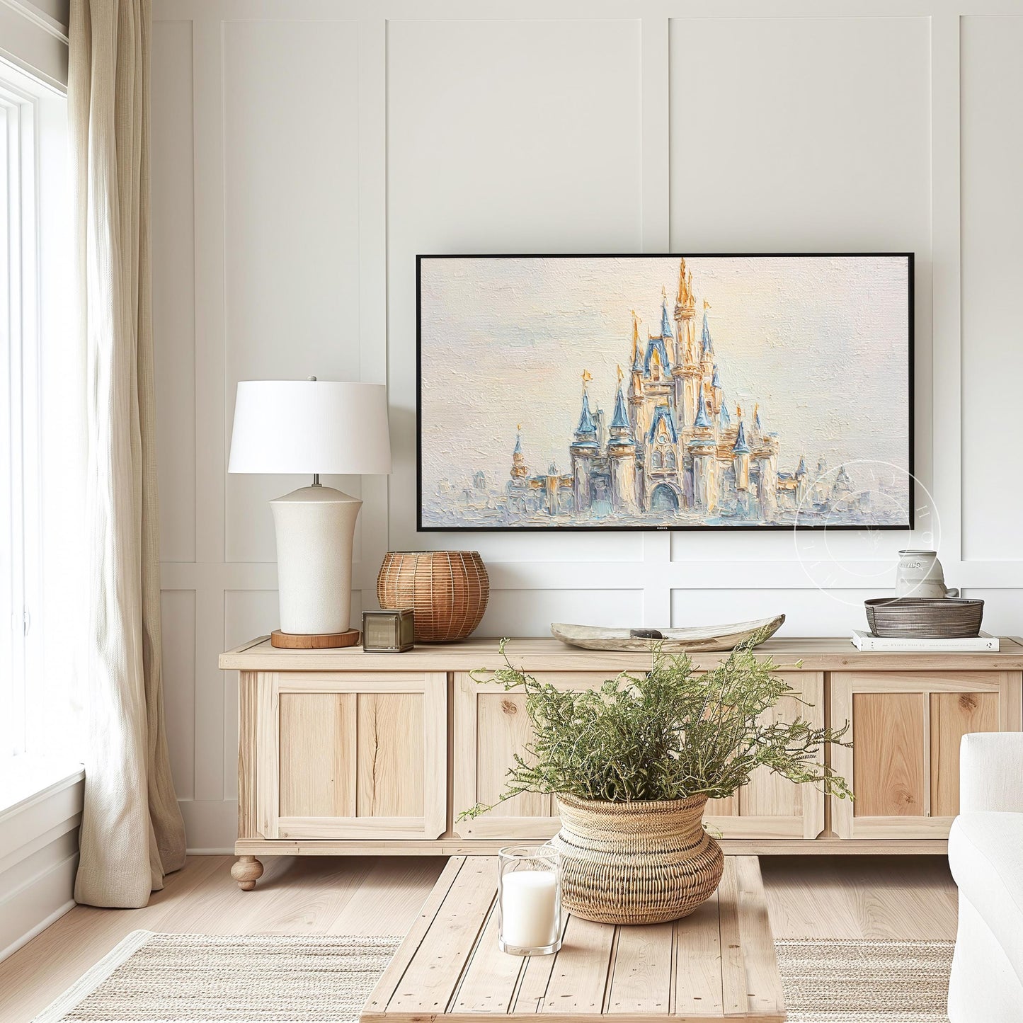 Castle Frame Tv Art, Digital Download Art for Frame Tv, Magical Tv Art, Princess Frame Tv Art, Fantasy Tv Art, Castle Painting