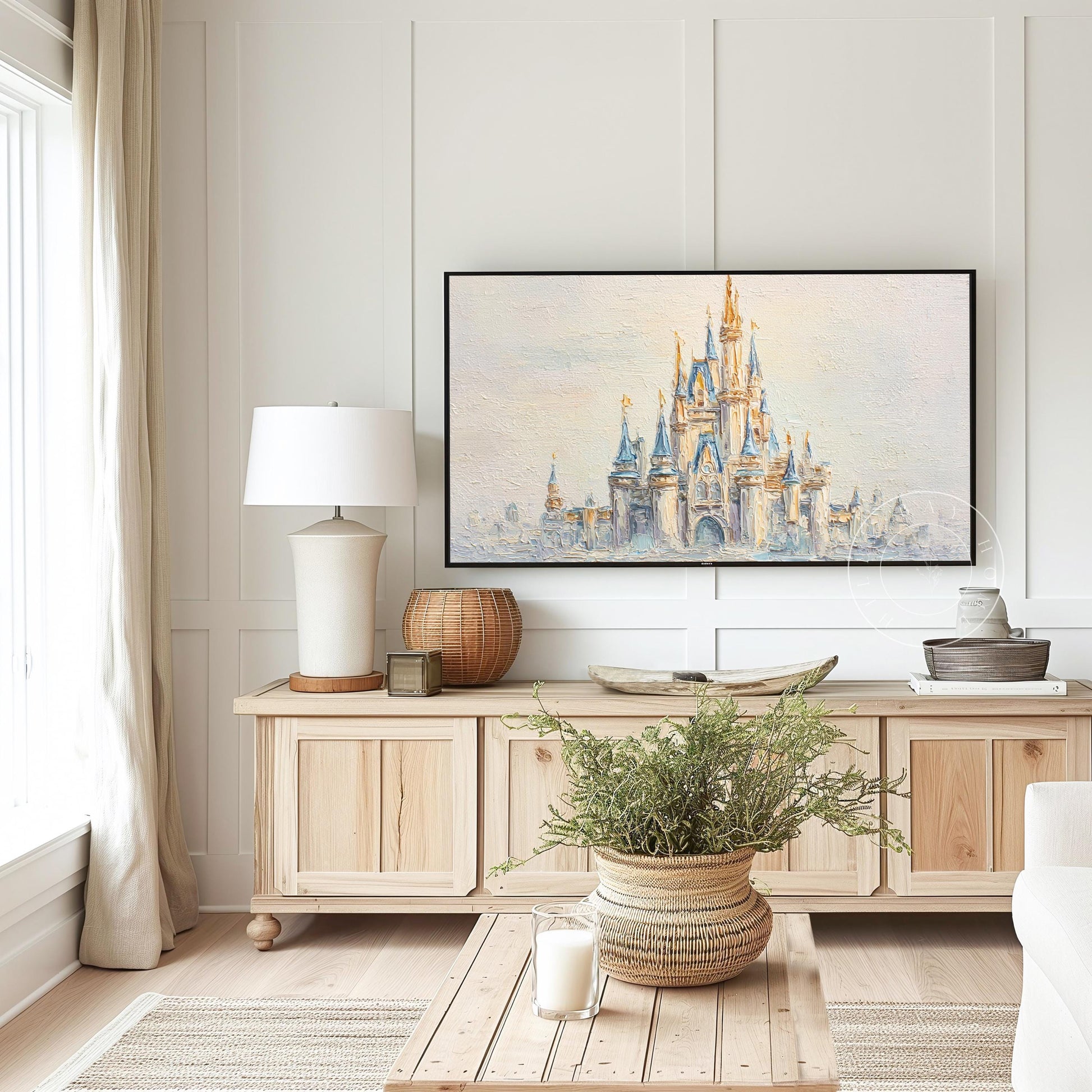Castle Frame Tv Art, Digital Download Art for Frame Tv, Magical Tv Art, Princess Frame Tv Art, Fantasy Tv Art, Castle Painting
