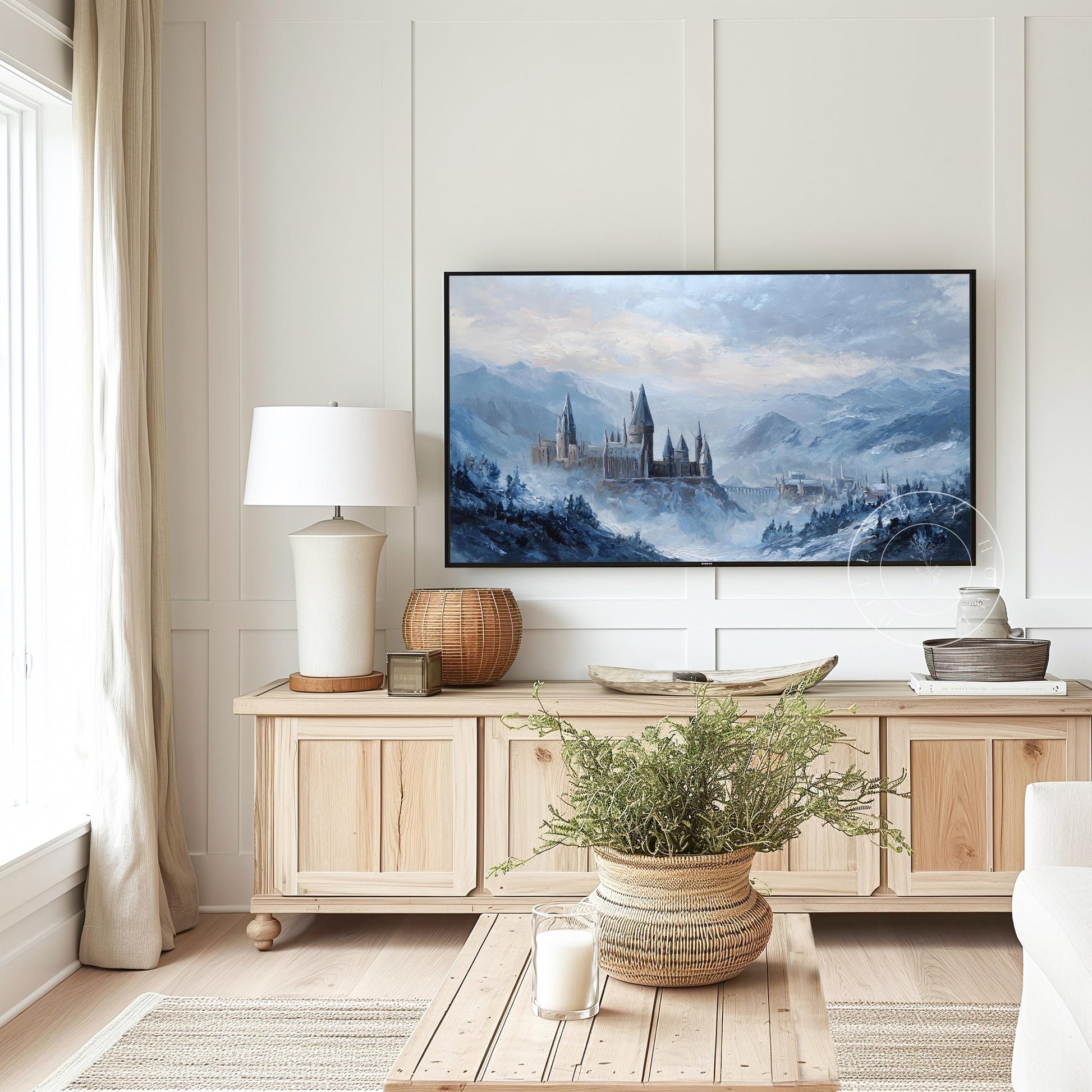 Wizard Castle Frame Tv Art, Digital Download Art for Frame Tv, Magical Tv Art, Wizard School Frame Tv Art, Fantasy Tv Art, Castle Painting
