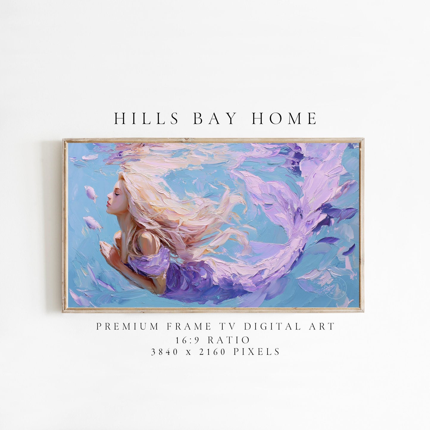 Mermaid Frame Tv Art, Digital Download Art for Frame Tv, Magical Tv Art, Coastal Frame Tv Art, Underwater Tv Art, Beach Tv Art