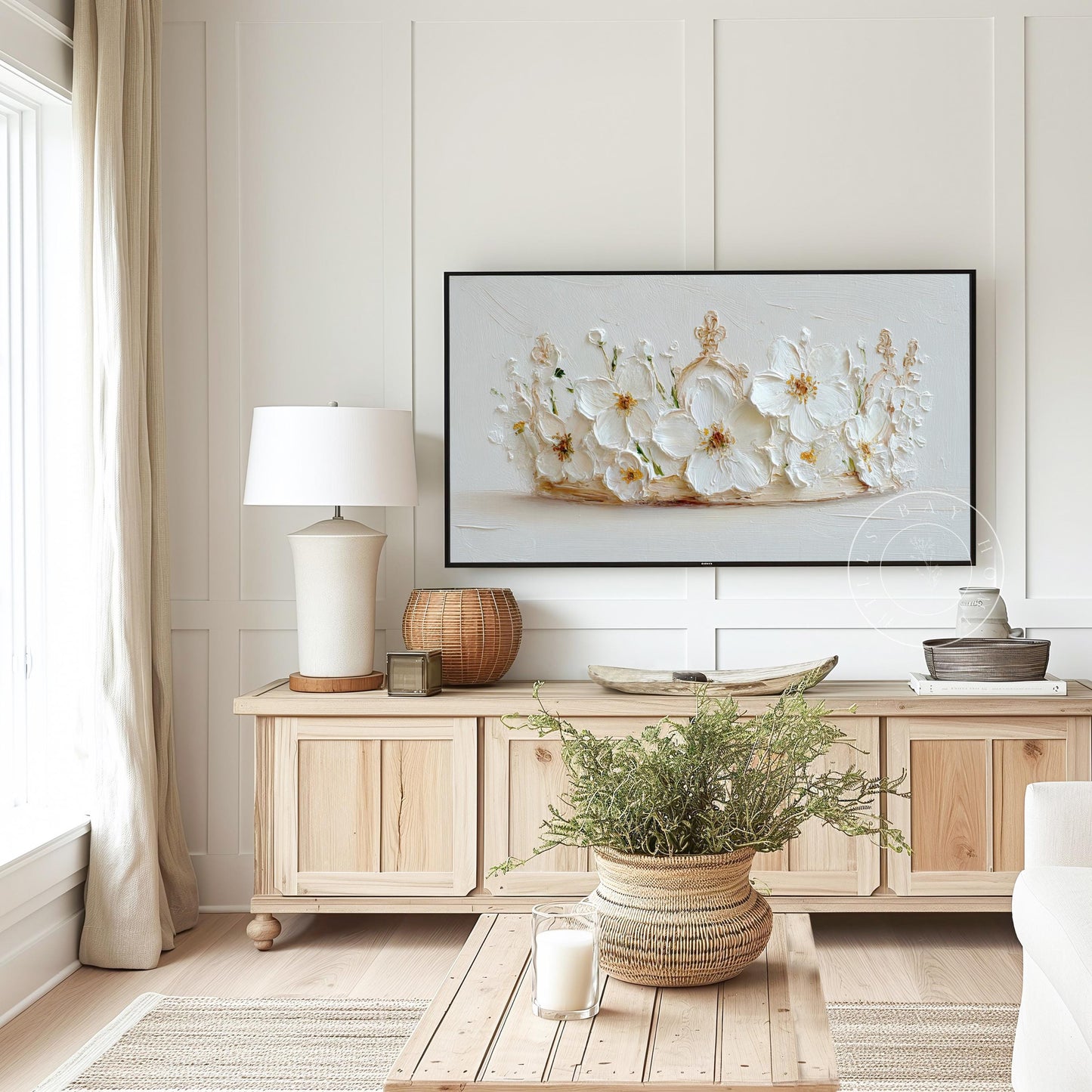Floral Crown Frame Tv Art, Digital Download Art for Frame Tv, Magical Tv Art, Princess Frame Tv Art, Tiara Tv Art