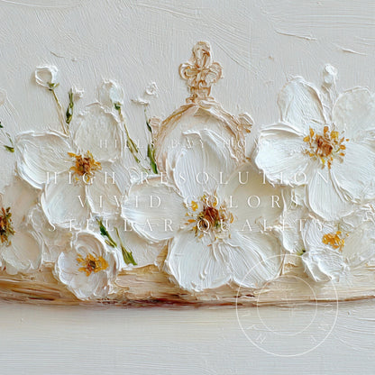 Floral Crown Frame Tv Art, Digital Download Art for Frame Tv, Magical Tv Art, Princess Frame Tv Art, Tiara Tv Art