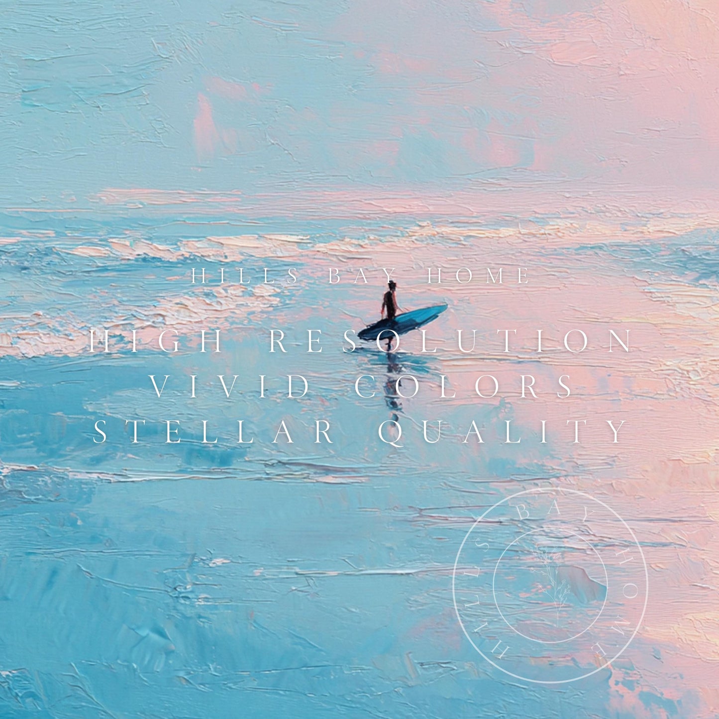 Beach Frame Tv Art, Digital Download Art for Frame Tv, Surfer Tv Art, Coastal Frame Tv Art, Ocean Tv Art