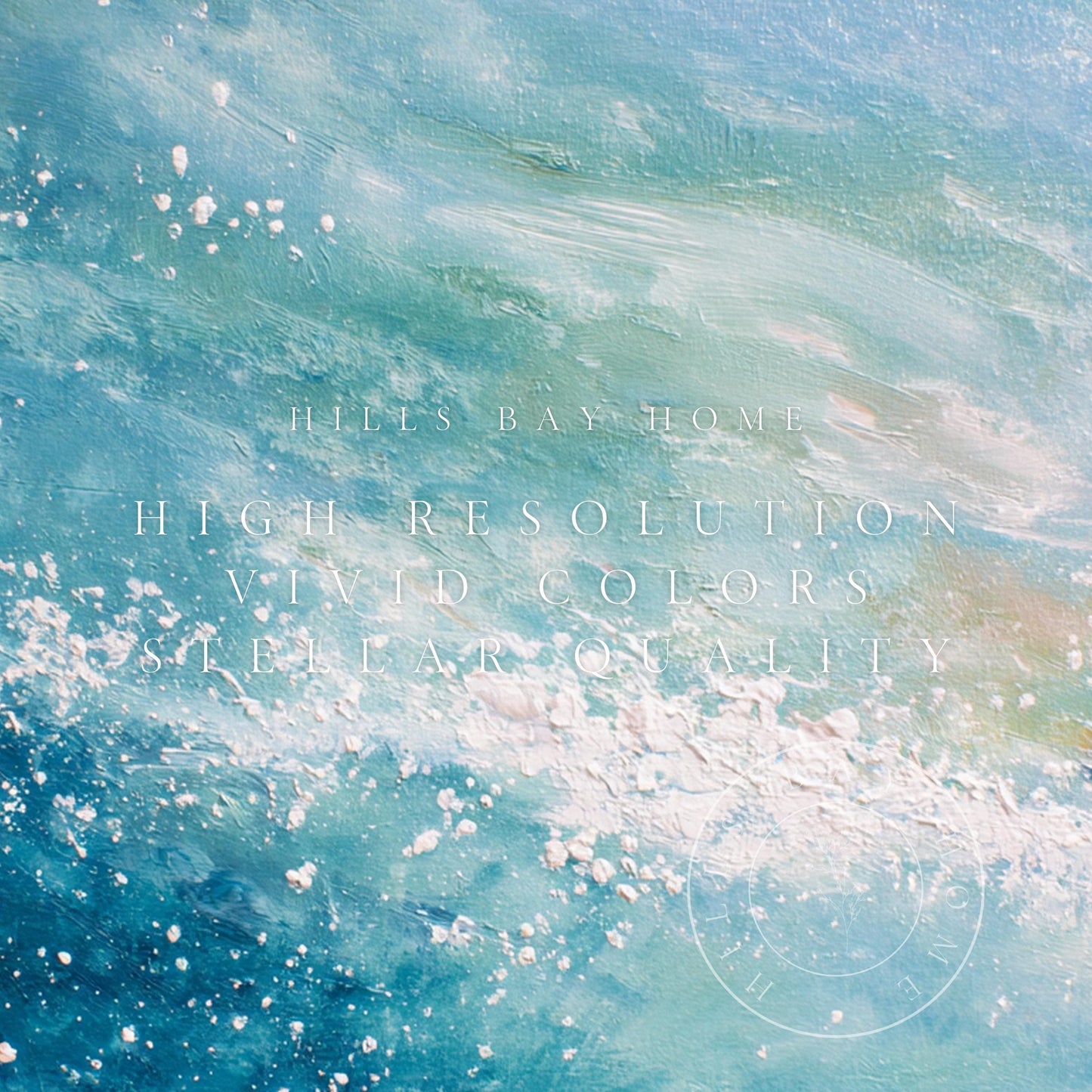 Abstract Ocean Frame Tv Art, Digital Download Art for Frame Tv, Sea Tv Art, Coastal Tv Art, Oil Painting Frame Tv Art, Instant Download