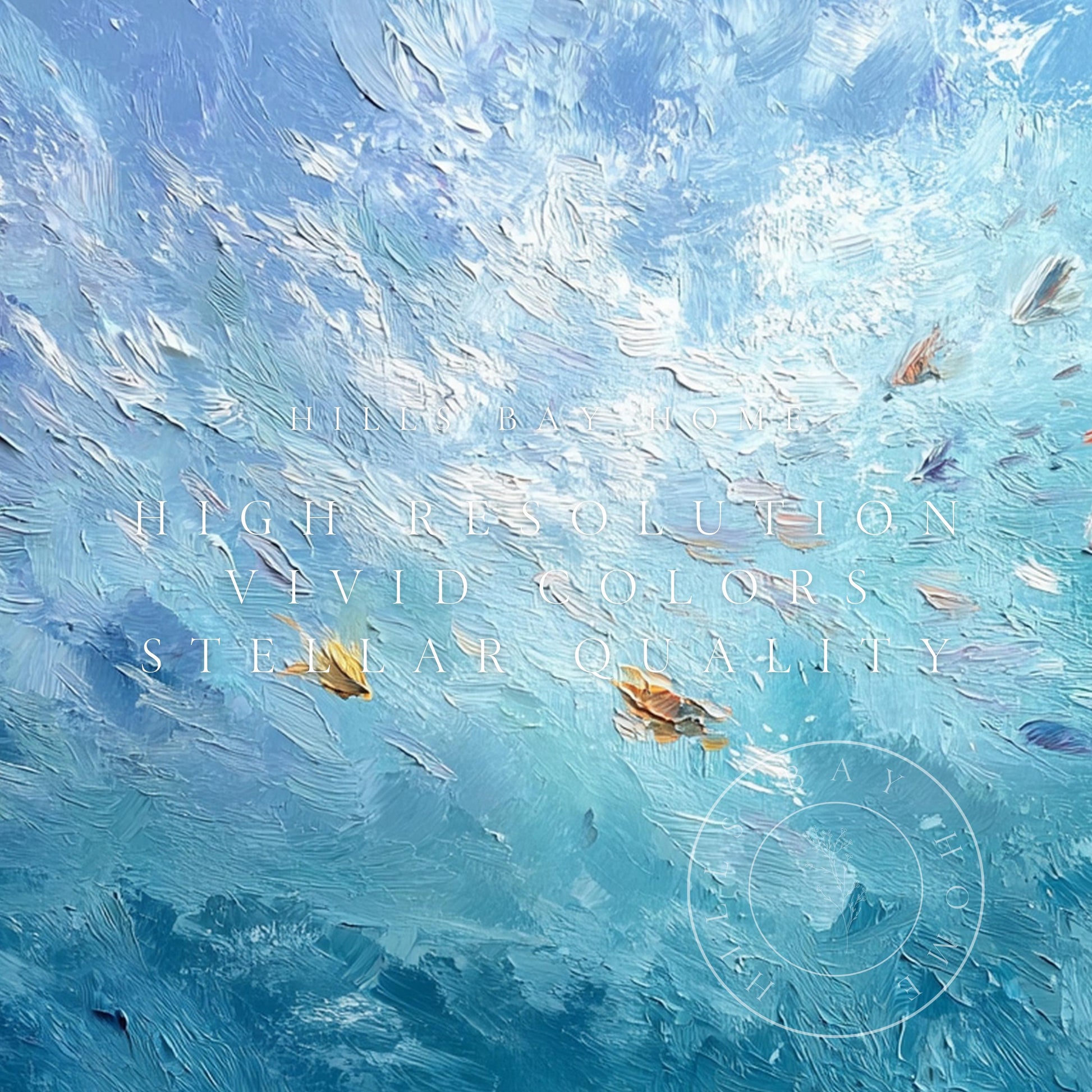 Abstract Ocean Frame Tv Art, Digital Download Art for Frame Tv, Underwater Tv Art, Coastal Tv Art, Oil Painting Frame Tv Art, Fish Tv Art