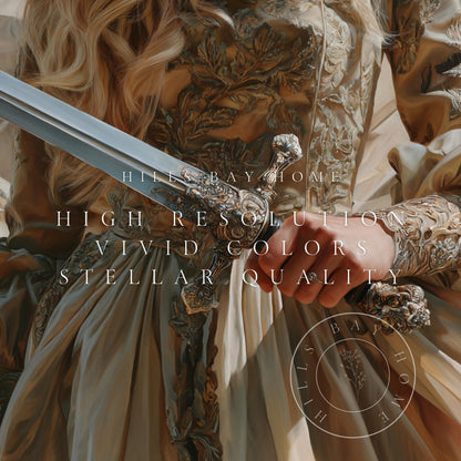 Fantasy Frame Tv Art, Digital Download Art for Frame Tv, Warrior Princess Tv Art, Fantasy Book Frame Tv Art, Kingdom Tv Art